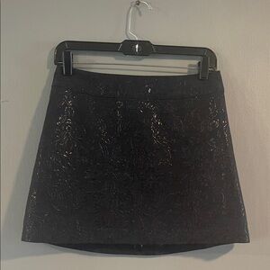 Abercrombie & Fitch Dark‎ Blue Black Jacquard A-Line Mini Skirt ~ Size 2
